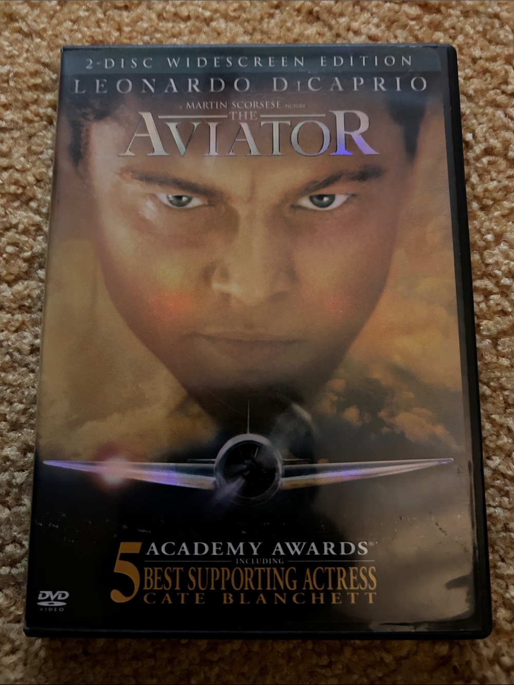 The Aviator DVD - Leonardo DiCaprio - Brown/Black Cover